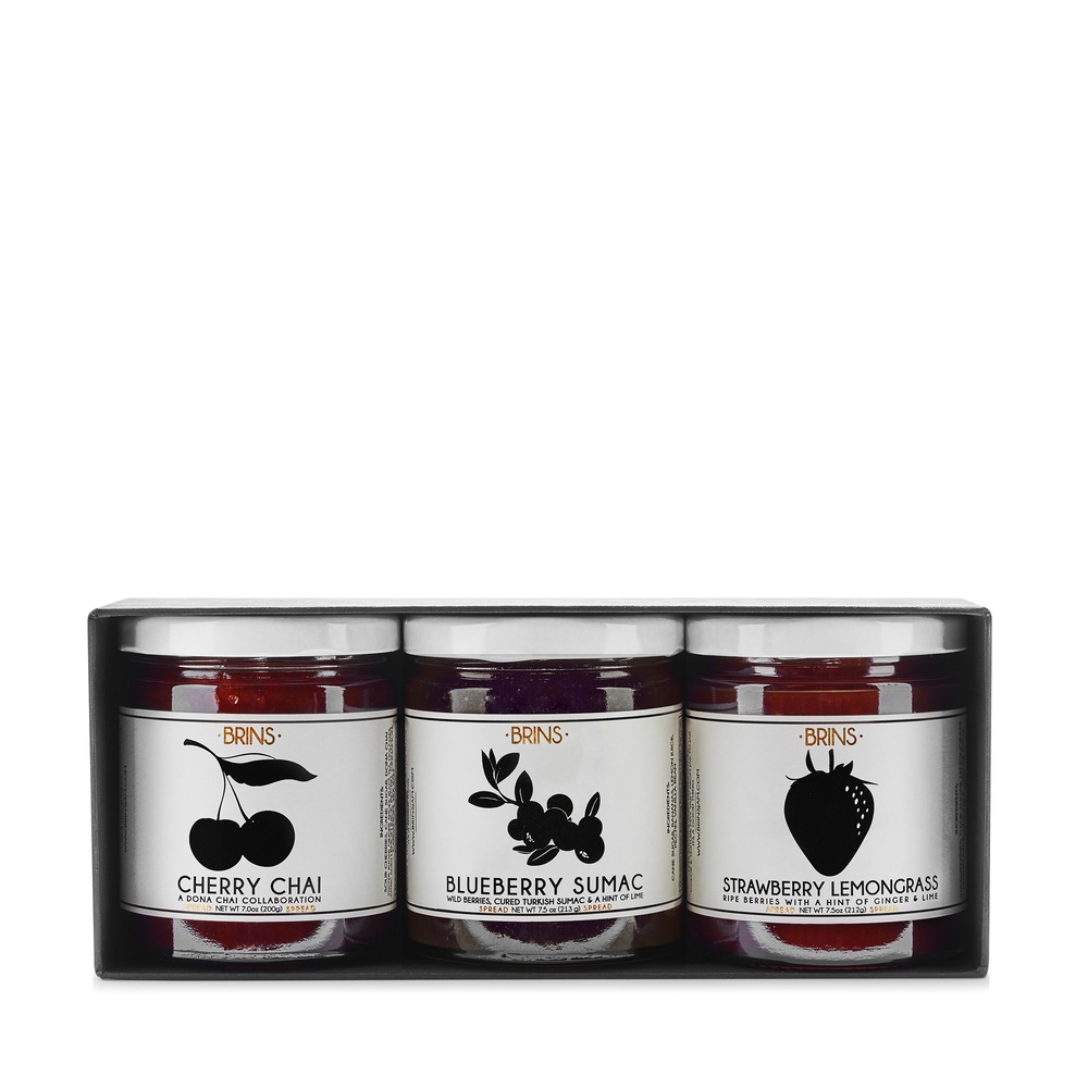 Brins Cherry And Berry Jam Gift Set In Brown