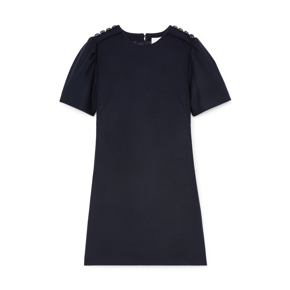 G. Label By Goop Otto Puff-sleeve Minidress In Navy
