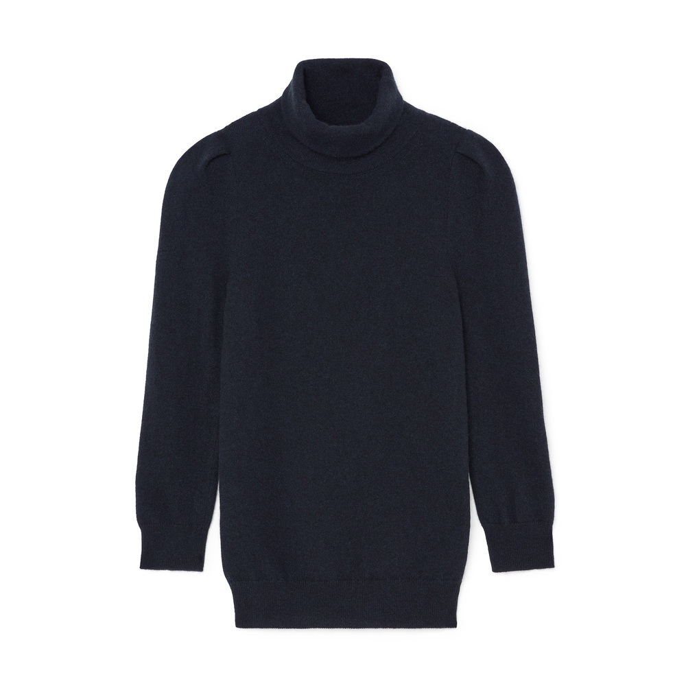 G. Label By Goop Jennifer Puff-sleeve Sweater In Navy