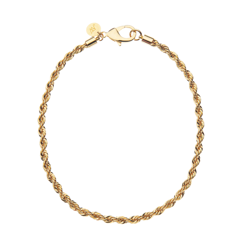 Jane Win Statement Rope Chain In 14k Gold-plated Brass
