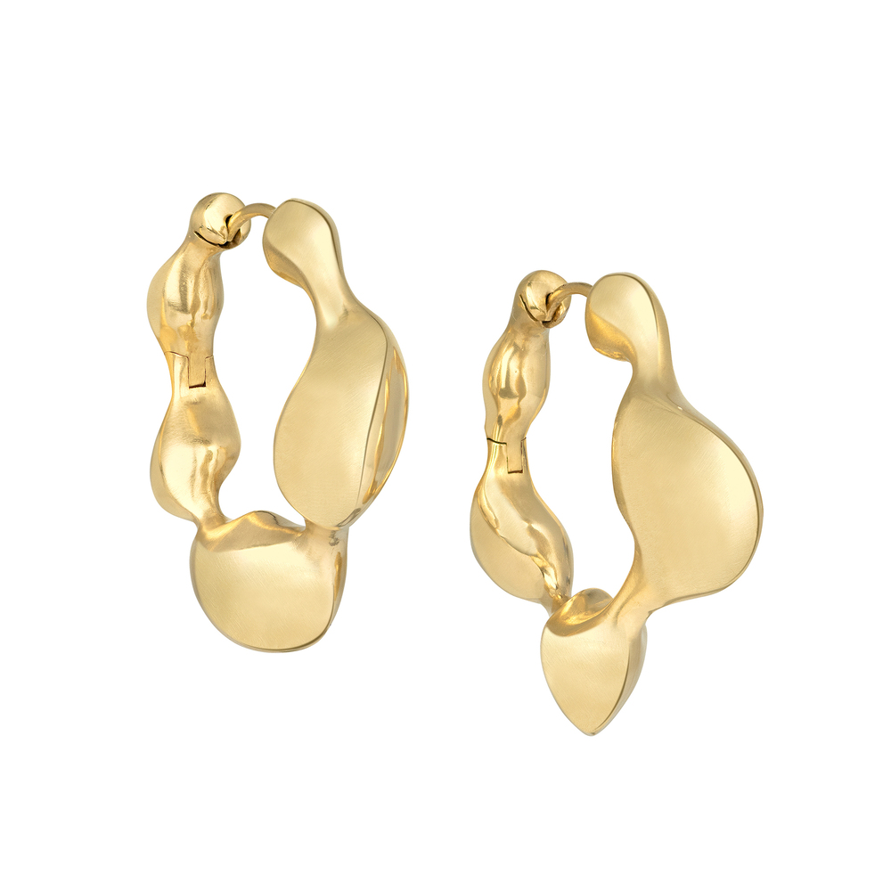 Vram Cayrn Hoops Earring In 18K Yellow Gold