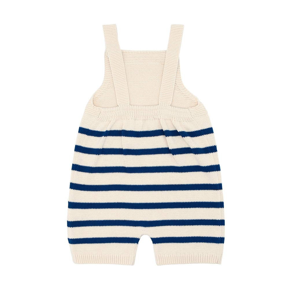 Minnow Overalls In Breton Stripe Knit, Size 18-24 Months