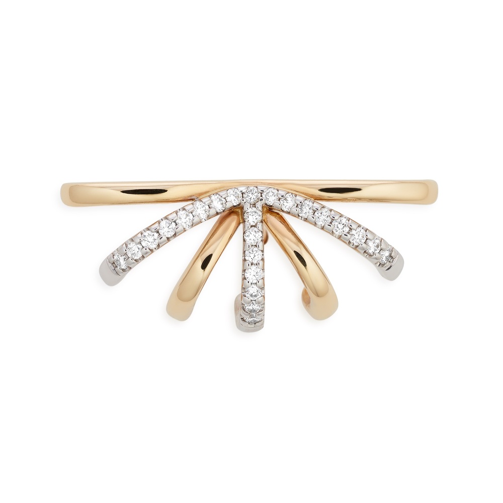 G. Label By Goop Morgan Pavé Cage Earring​ In Yellow Gold,white Diamonds