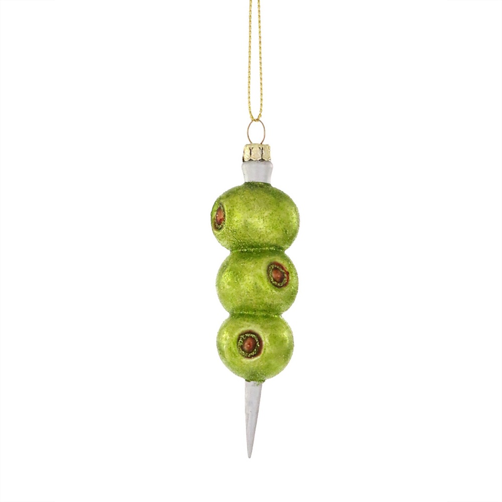 Cody Foster & Co. Cocktail Olives Ornament In Green