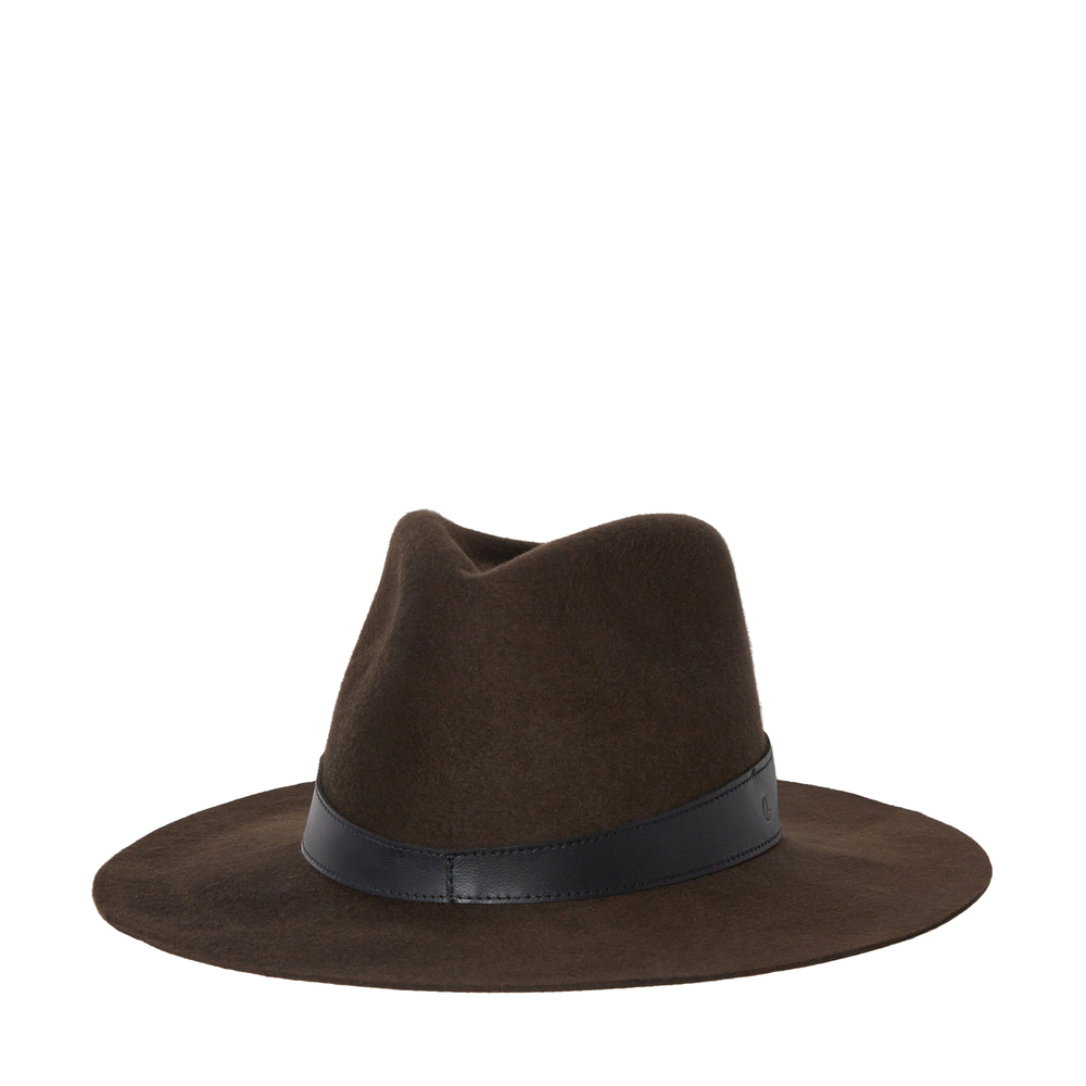 Janessa Leone Raleigh Hat In Dark Brown, Small