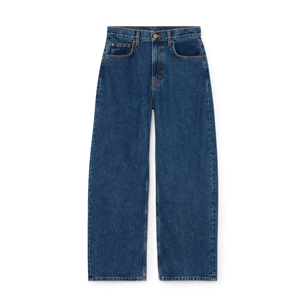 B SIDES Leroy Curved Jeans In Mill Wash, Size 27