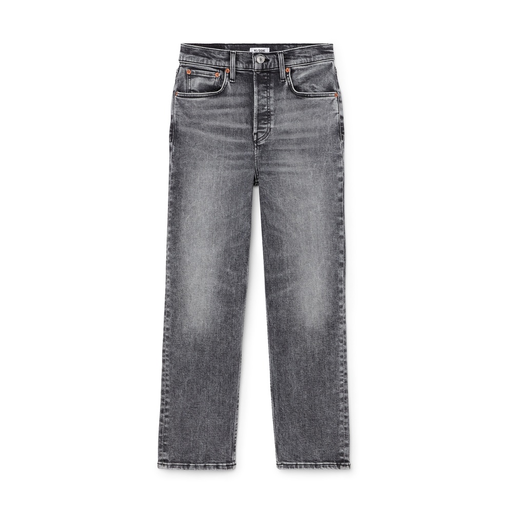Re/done 70s Stovepipe Jeans In Silver Fade