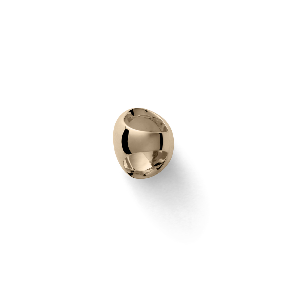 Annika Inez Small Spoon Ring In 14K Gold-Plated Sterling Silver, Size 6
