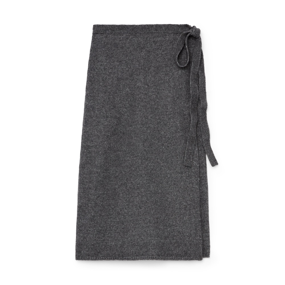 Shop Proenza Schouler White Label Zadie Wrap Skirt In Grey Melange