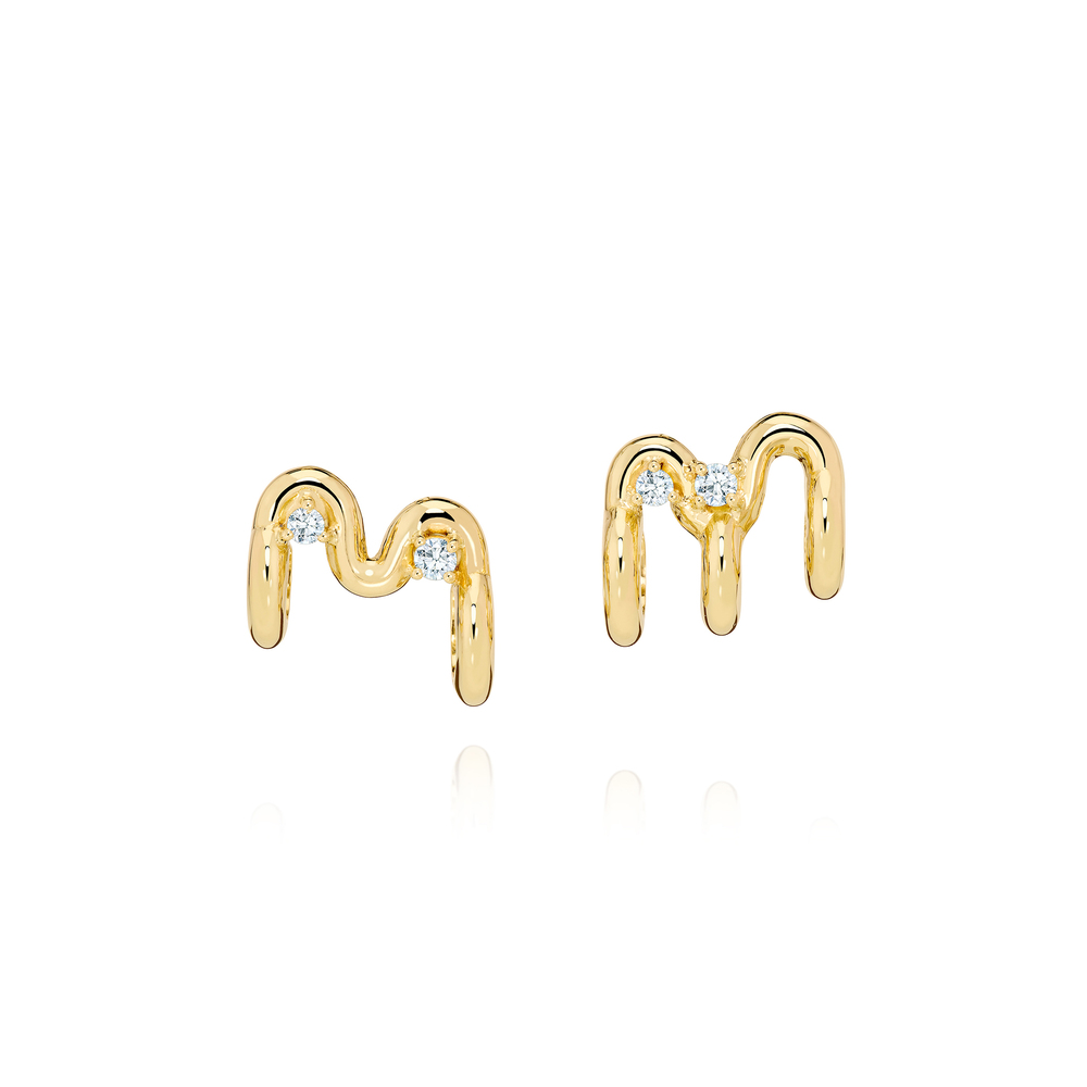 Sauer Zaha Earrings​ In 18K Yellow Gold
