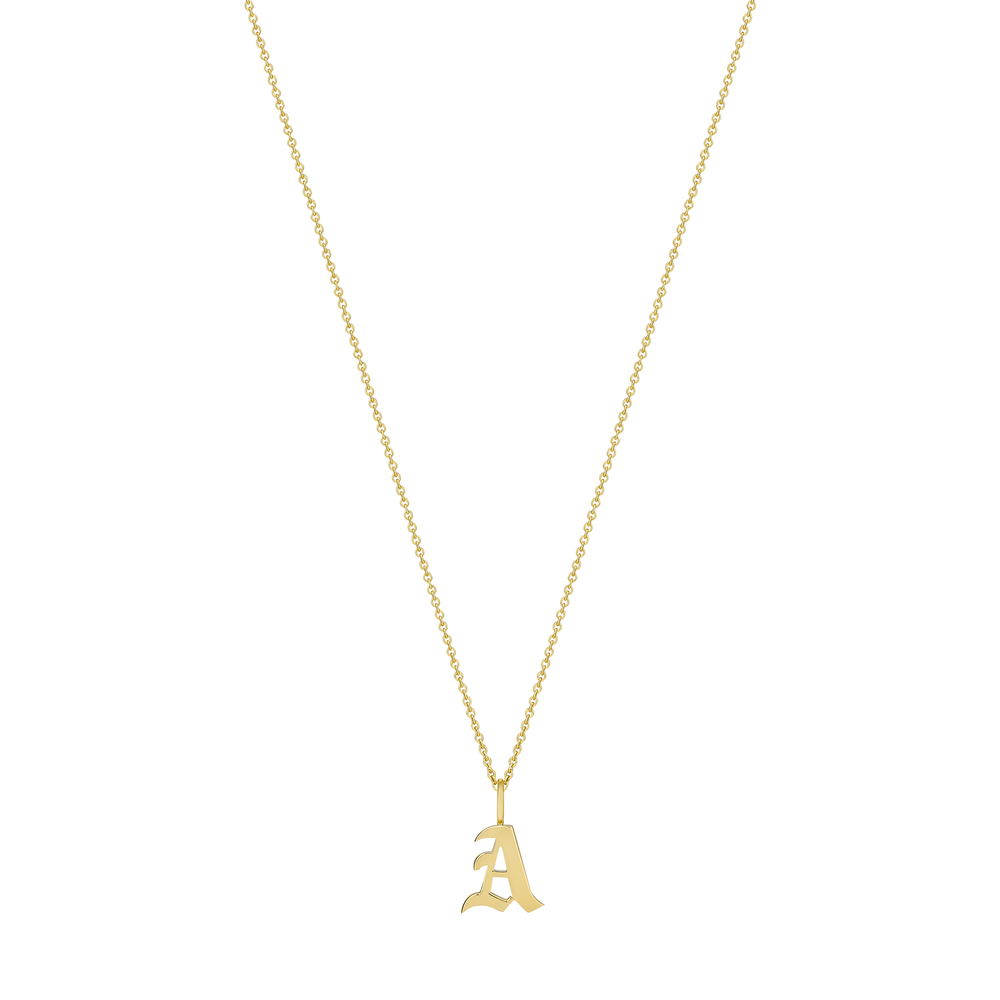Sarah Chloe Amelia Initial Necklace In 14k Yellow Gold