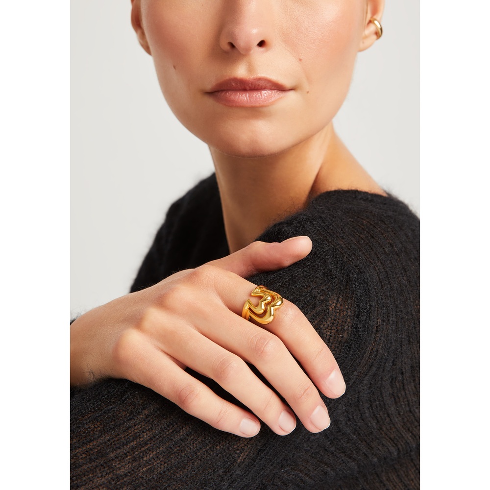 NeverNot Show And Tell Heart Ring In 18K Yellow Gold, Size 4