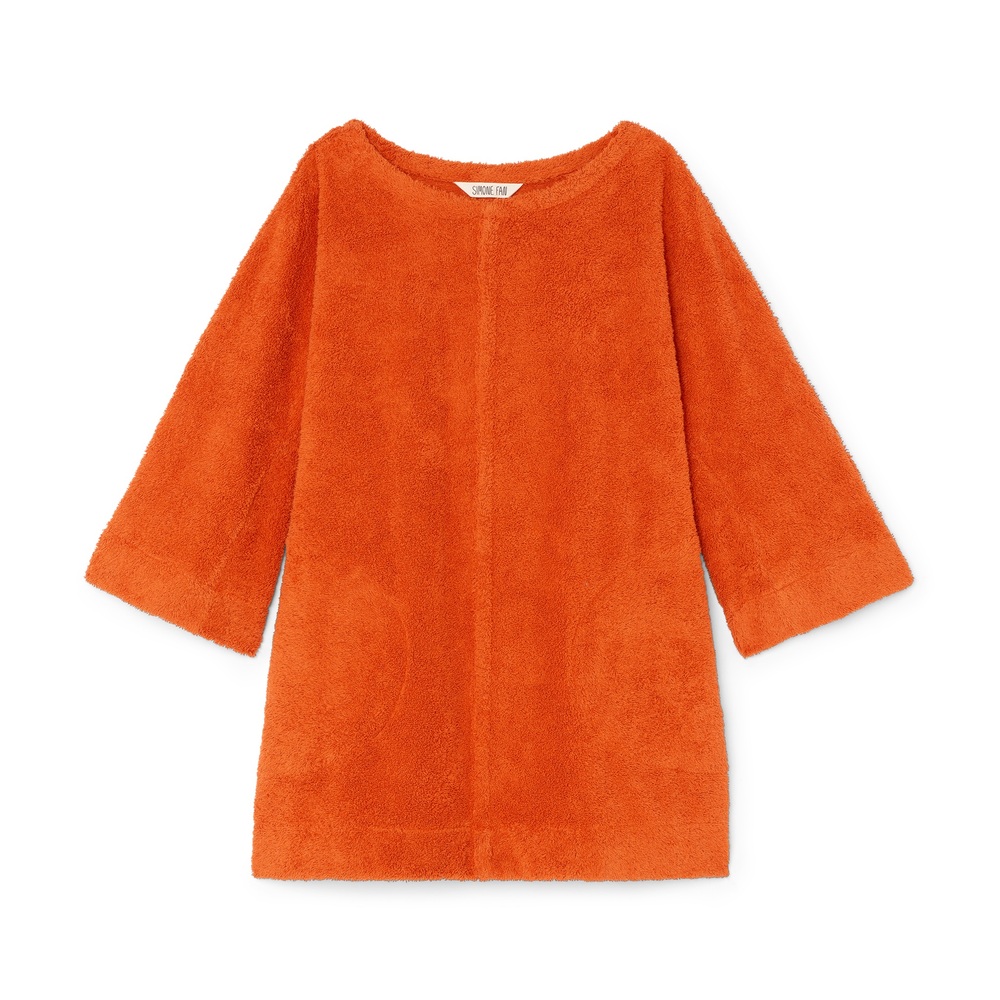 Simone Fan The Mini Dress In Sunset Orange, Medium