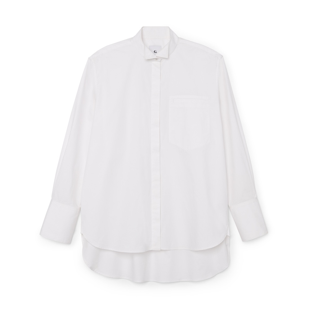 G. Label By Goop Song Tux Shirt In White