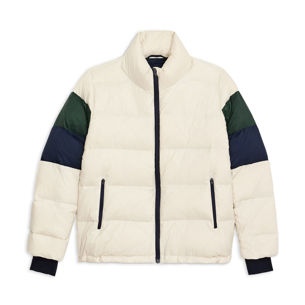 Splits59 Arden Colorblock Puffer Jacket In Vintage White