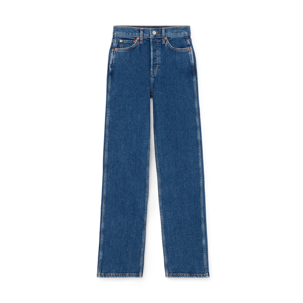 RE/DONE ’90S High-Rise Loose Jeans In Western Rinse, Size 25