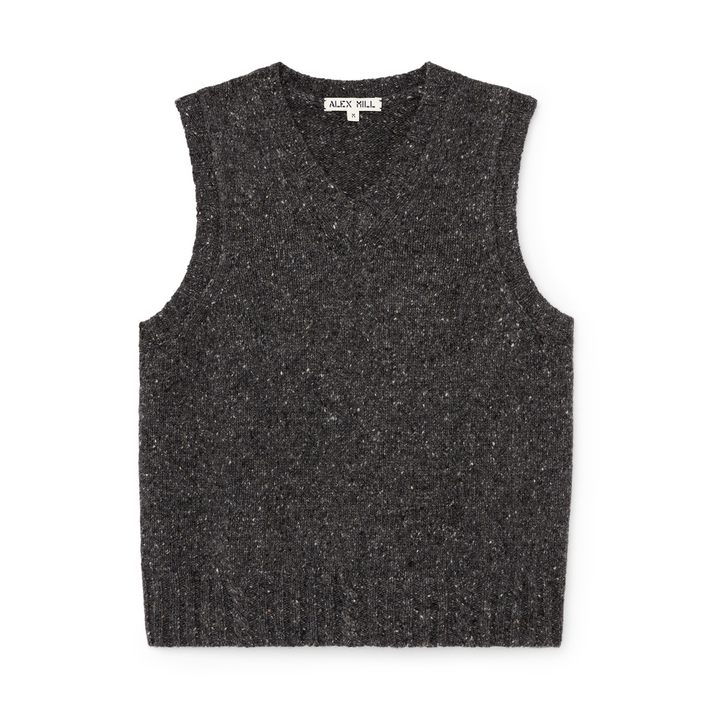 Alex Mill Francis Pullover Vest In Charcoal, X-Small