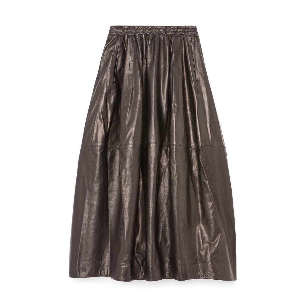 HEIRLOME Varo Leather Skirt In Black, Small