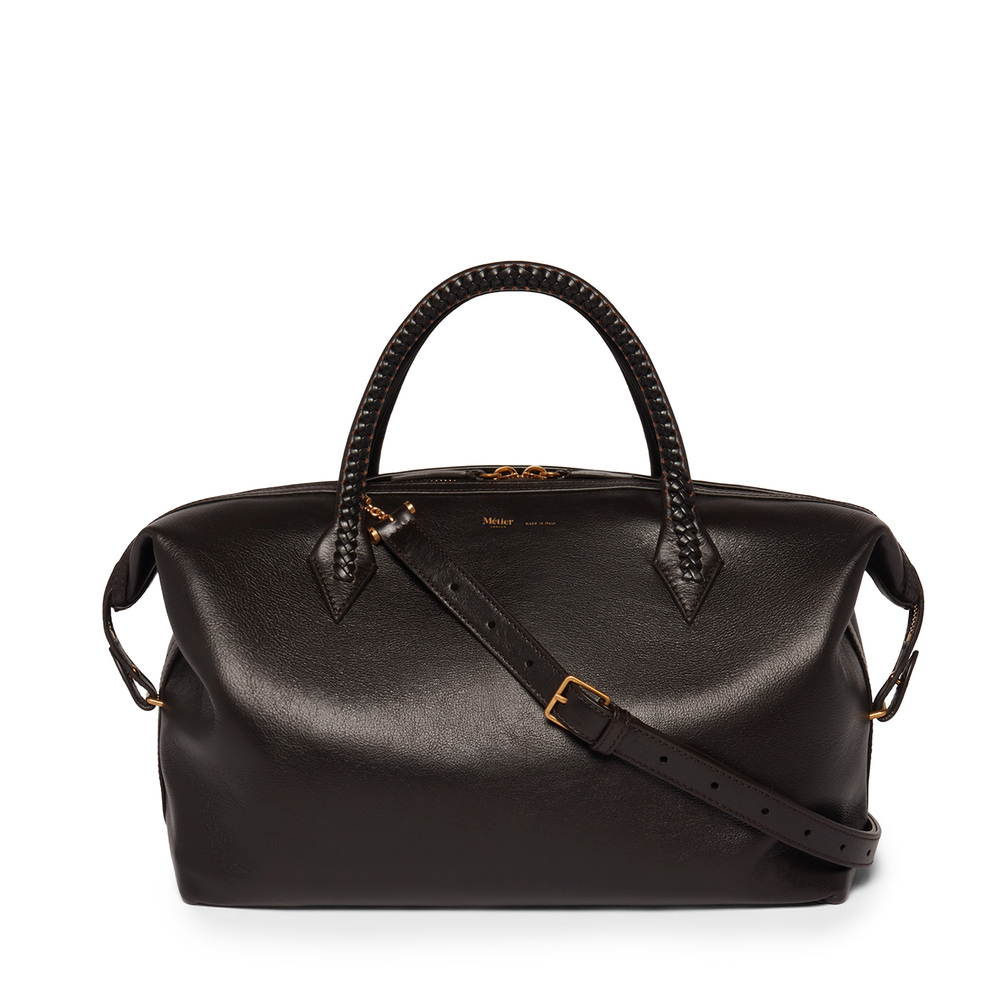 Metier Perriand City Medium Leather Tote In Elvis Cacao