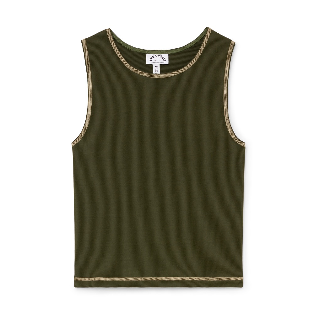The Upside Gabby Tank In Green, X-Small