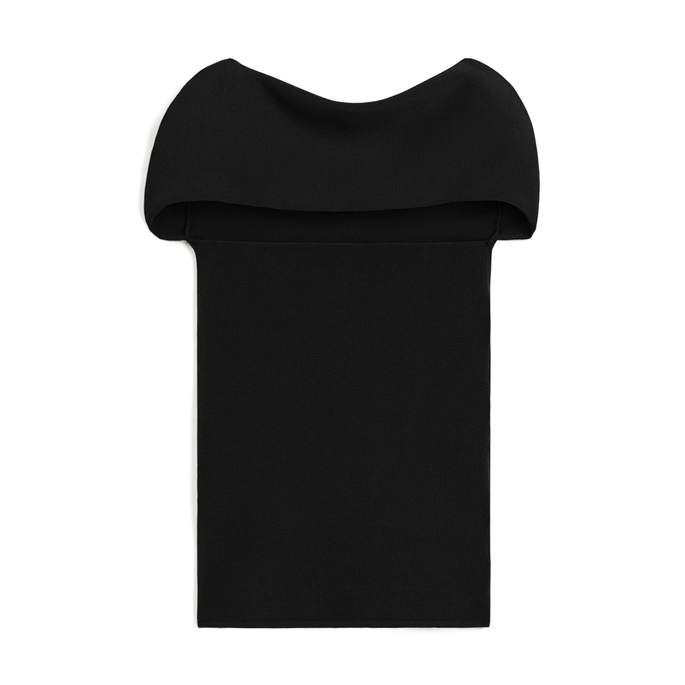 Totême Slip-through Knit Top In Black