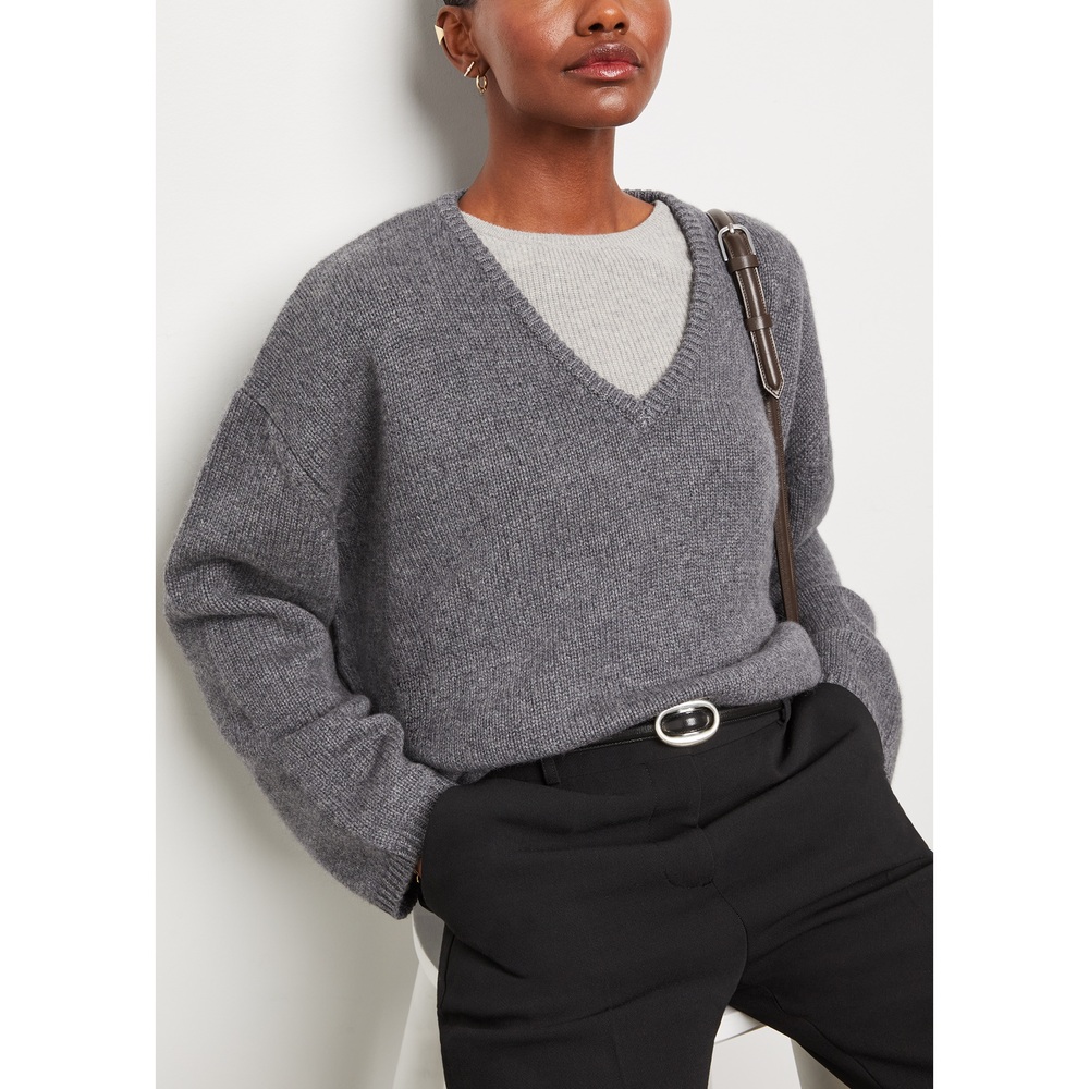 Lisa Yang Mona Sweater In Graphite, Size 2
