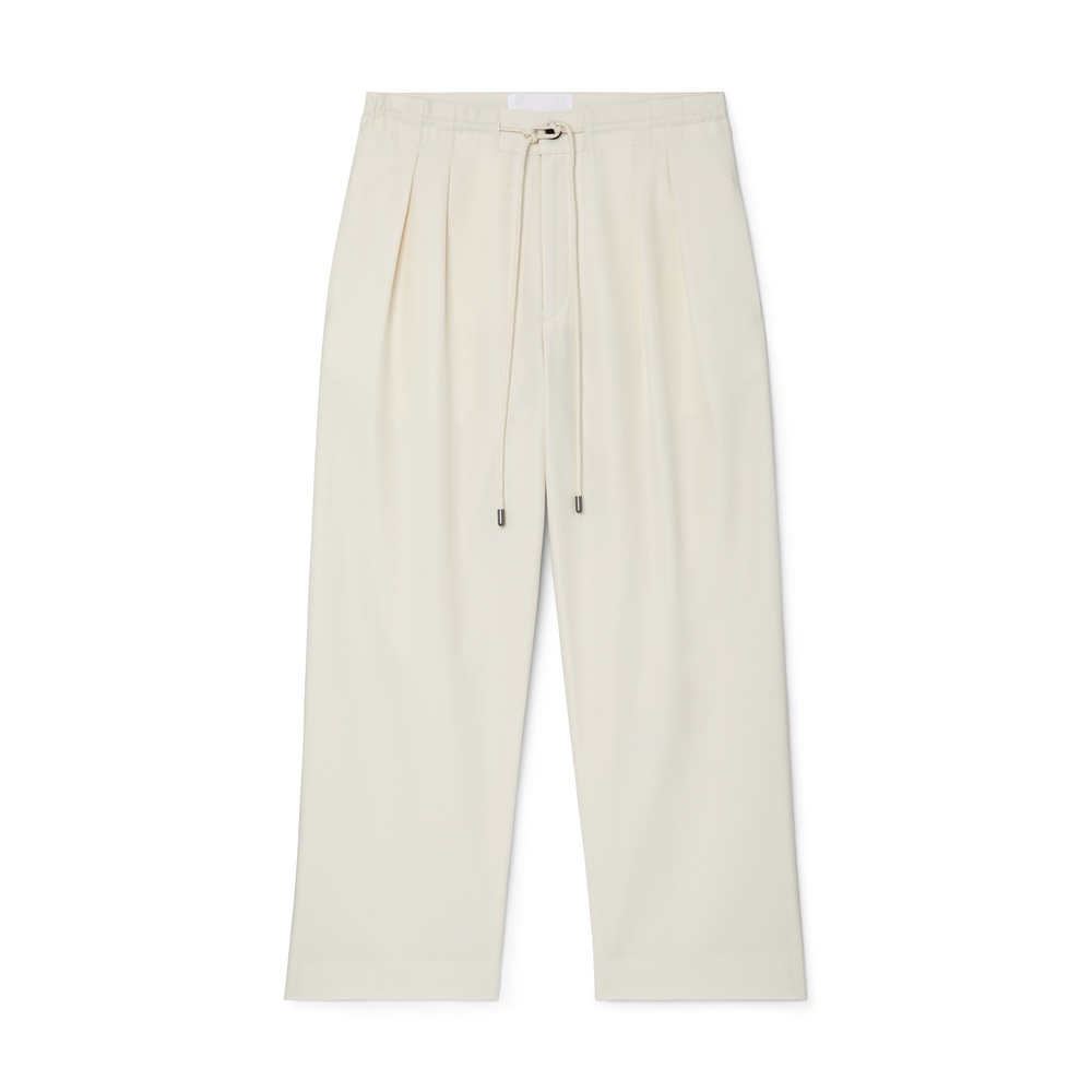 Maria McManus Pleated Drawstring Trousers In Ivory, Small