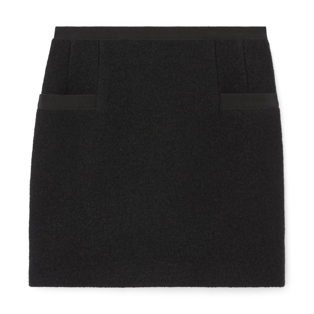 G. Label By Goop Lenny Bouclé Skirt In Black, Size 14