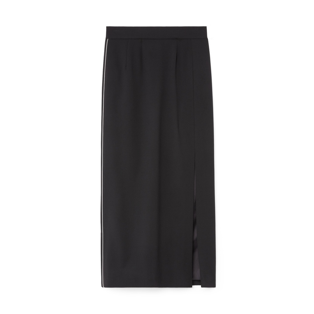 G. Label By Goop Synn Tea-Length Skirt In Black, Size 0