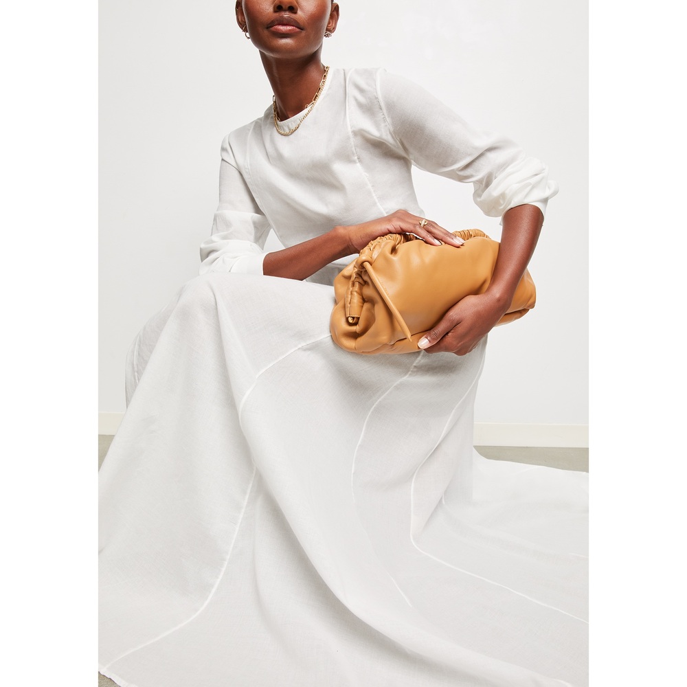 Matin Cuffed-Sleeve Dress In White, Size AU6