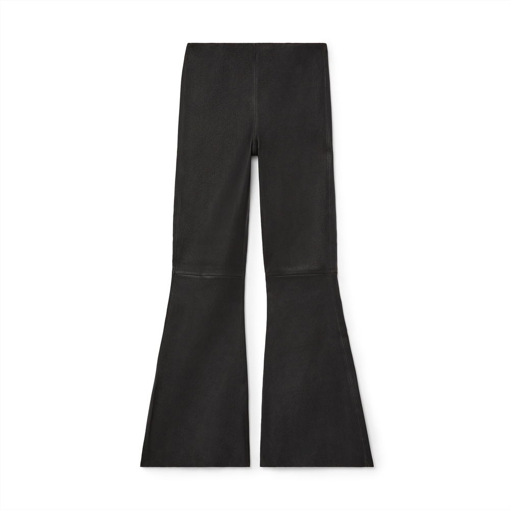 By Malene Birger Women's Evyline Cropped Leather Trousers In Black