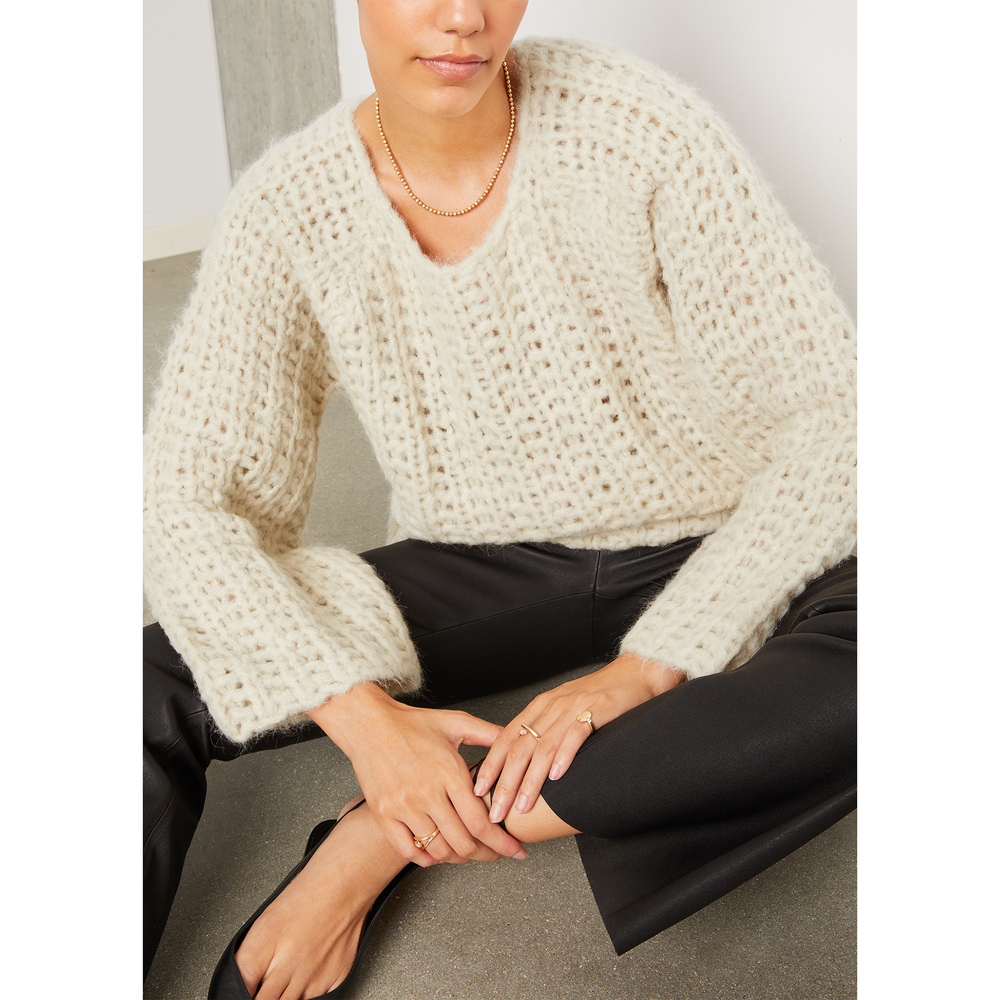 By Malene Birger Amilea Sweater In Pearl, Large