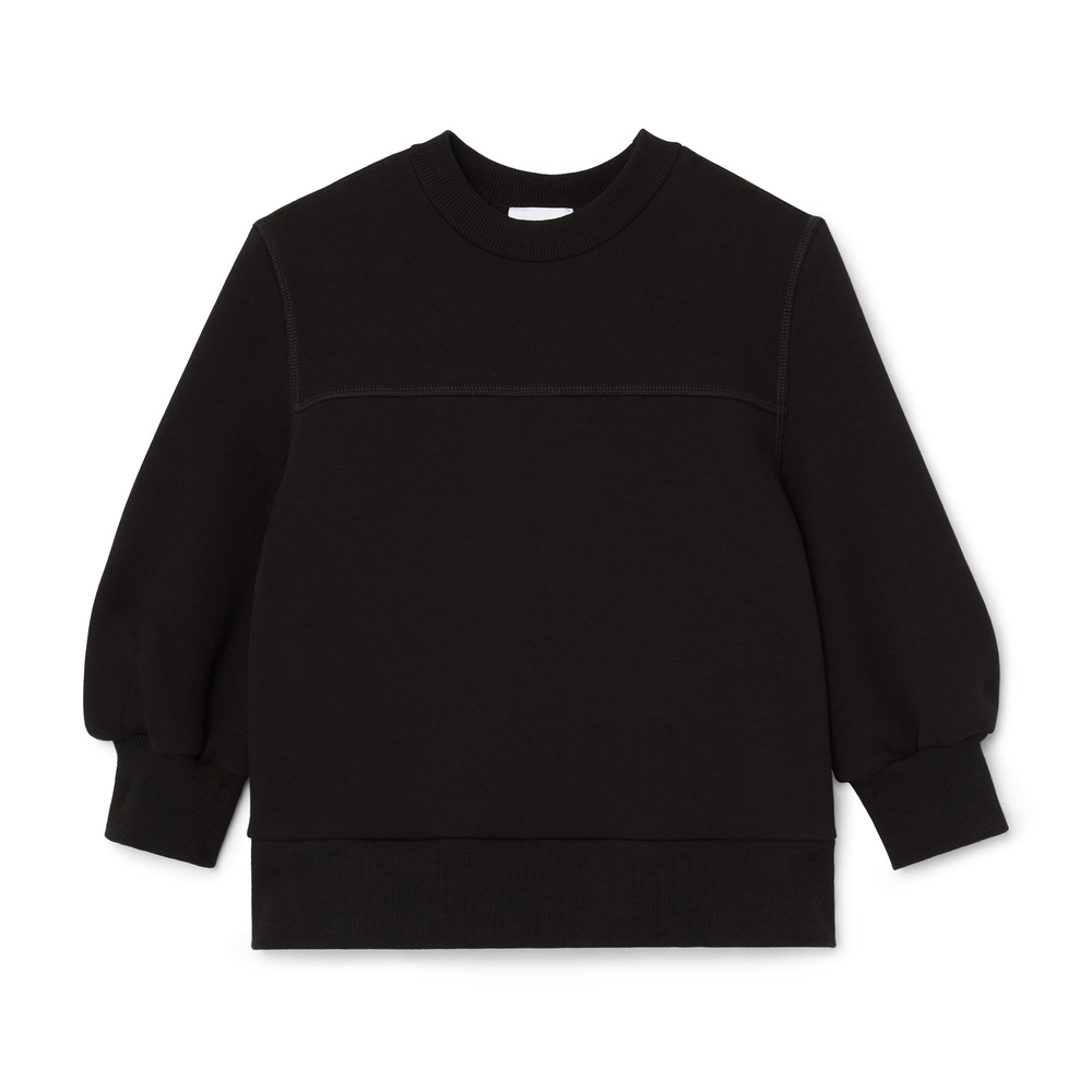 G. Label By Goop Cutler Puff-Sleeve Sweatshirt In Black, X-Large