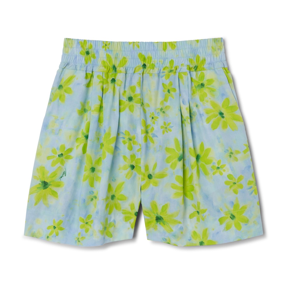 Marni High-Waisted Shorts In Aquamarine, Size IT 44
