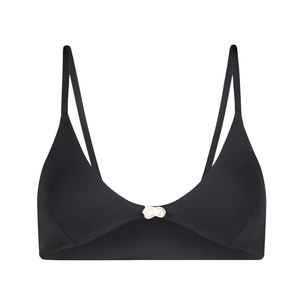 Sara Cristina Luna Bikini Top In Black, Medium