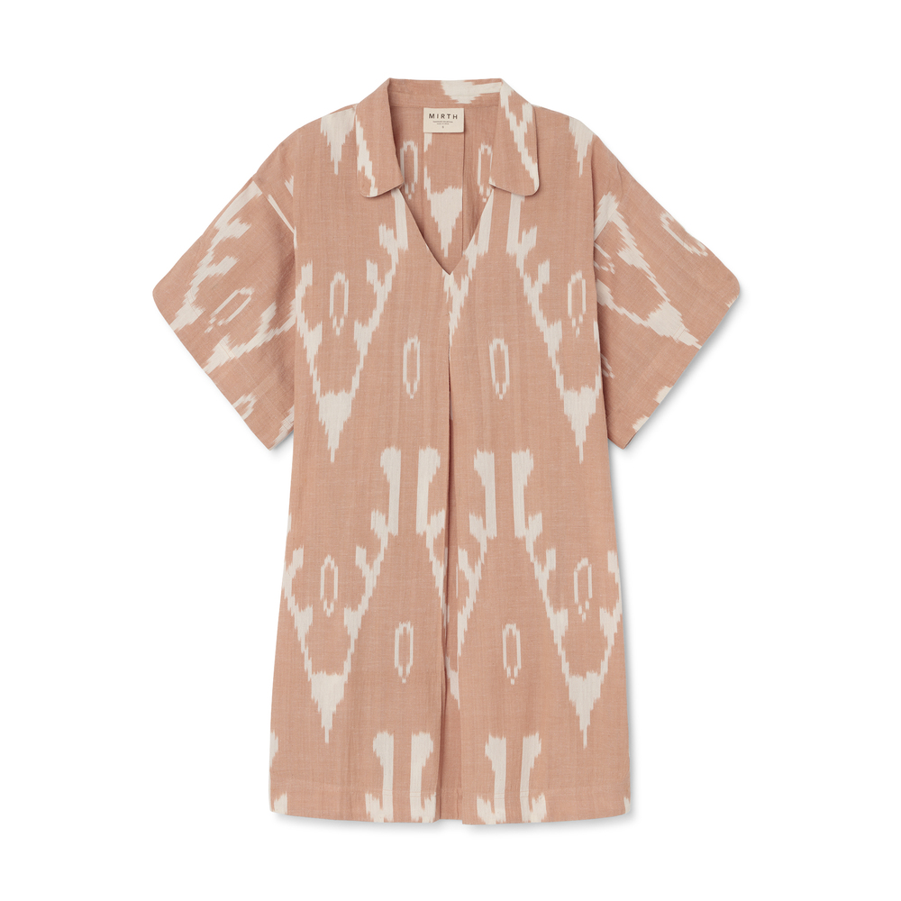 Mirth Lanai Popover Dress In Conch Ikat, Large