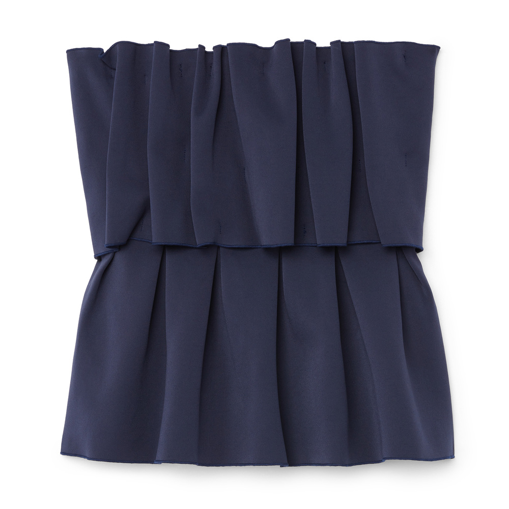 House Of Dagmar Sculpted Tube Top In Navy