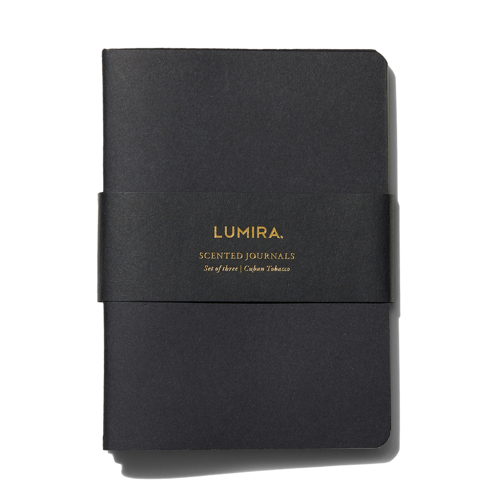 Lumira Cuban Tobacco Scented Journal, Set Of 3 In Black