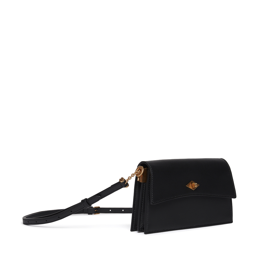 Metier Roma Mini Clutch Handbag In Black Smooth Calfskin