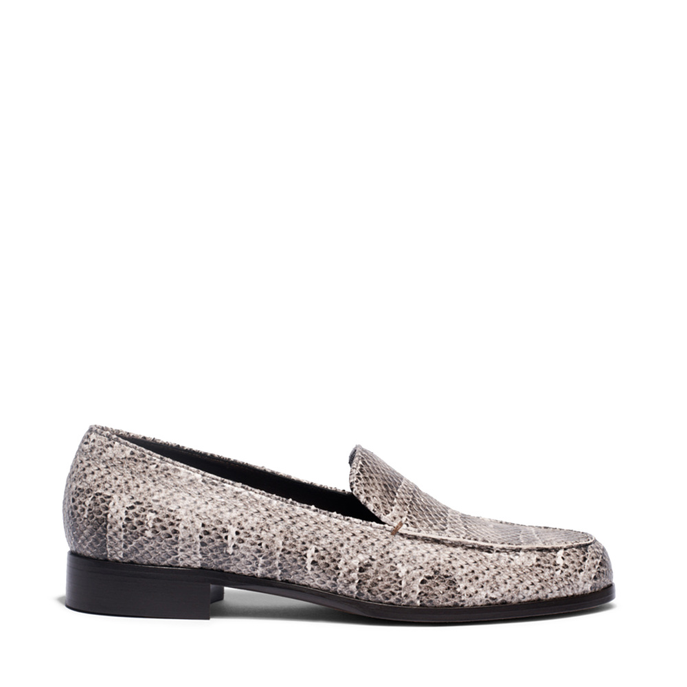 Emme Parsons Danielle Loafers In Black & White Snakeprint, Size IT 40