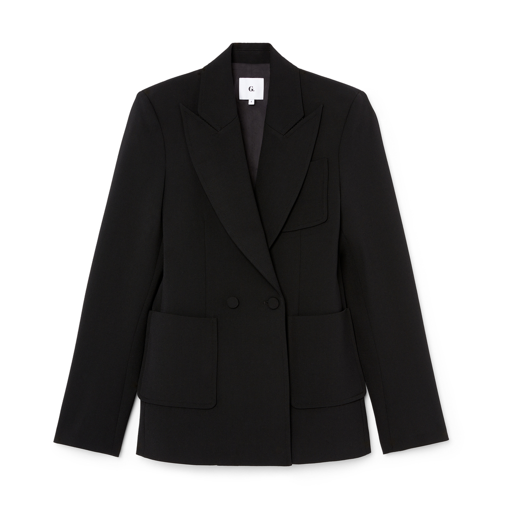 G. Label By Goop Lew Double-breasted Jacket In Black