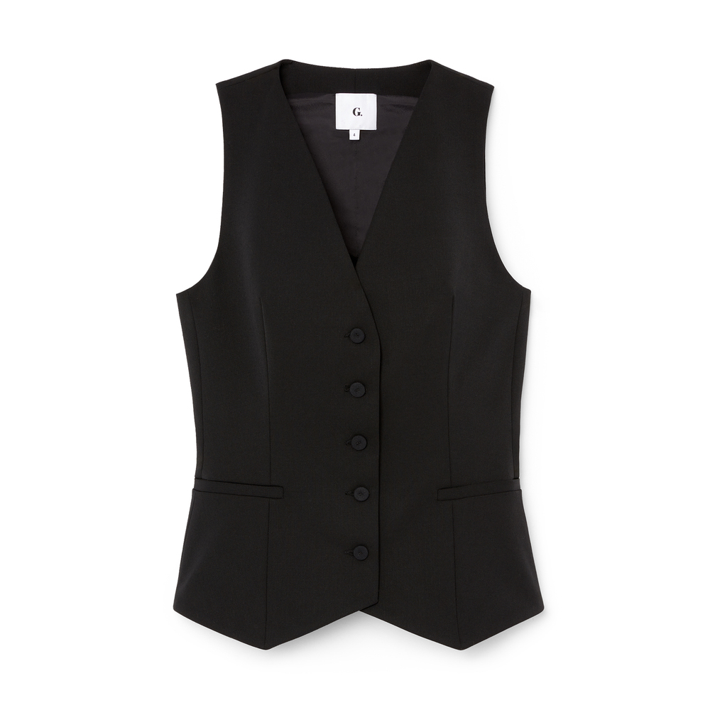 G. Label By Goop Swain Longline Vest In Black