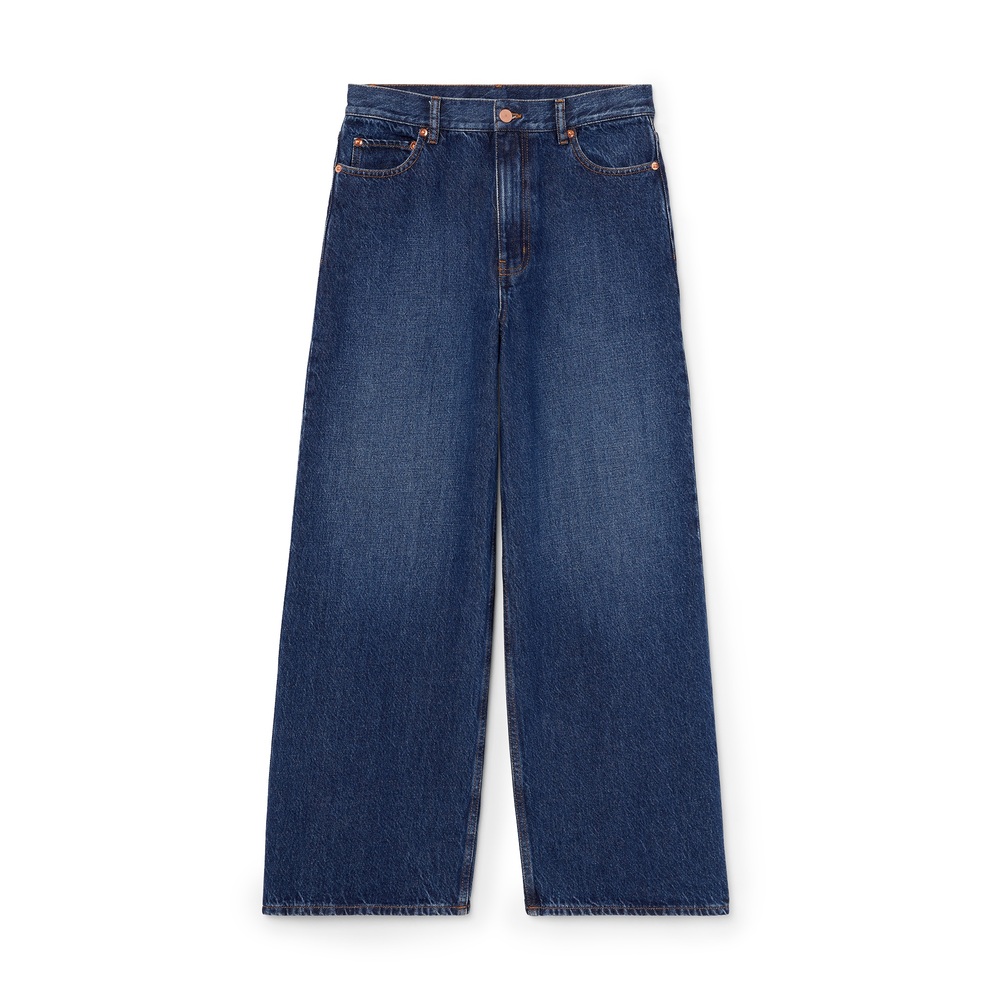 G. Label By Goop Pepper Relaxed Wide-leg Jeans In Medium Blue Wash