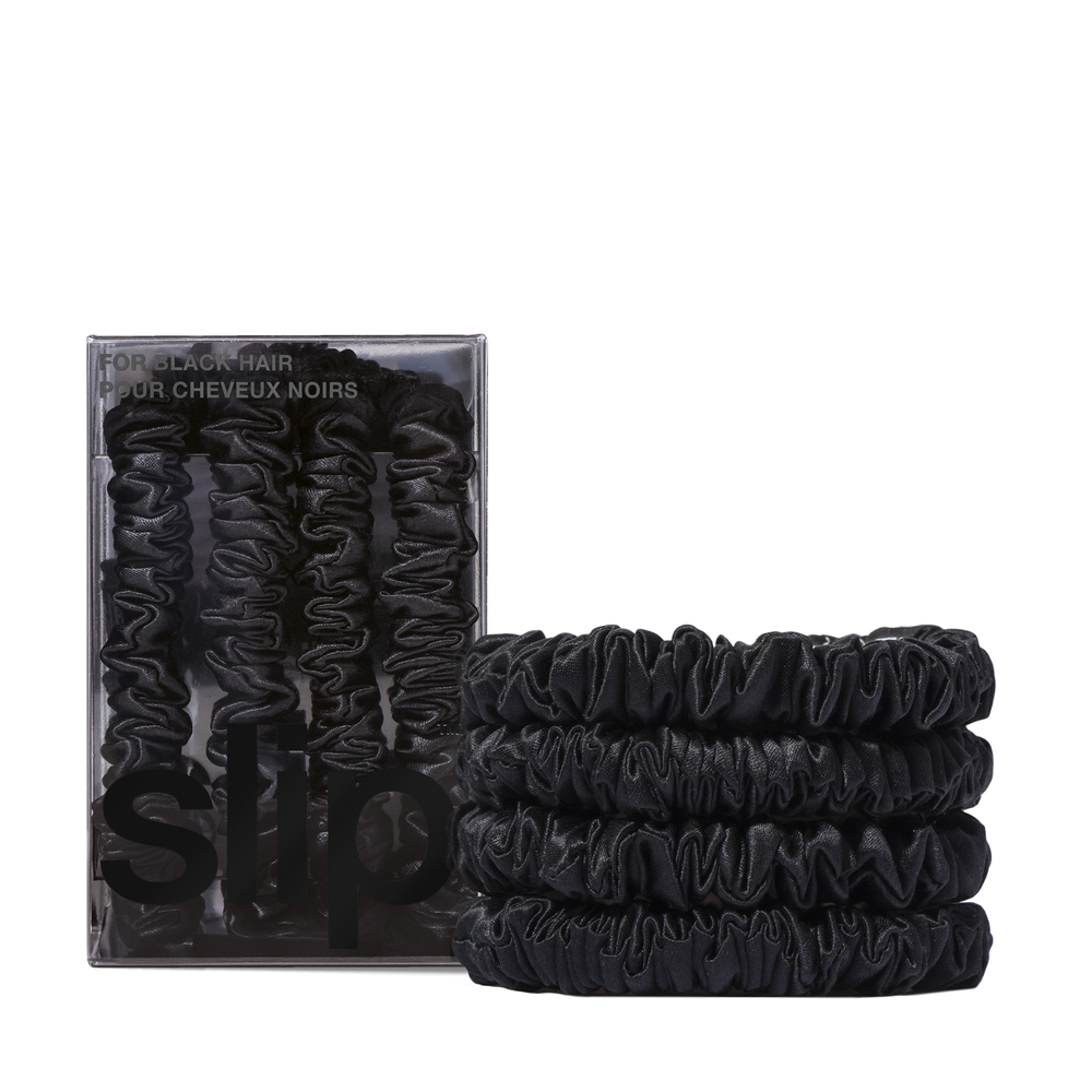 Slip Silk Scrunchies - Small In Black