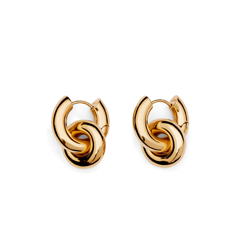 Lie Studio The Esther Hoop Earrings In Gold