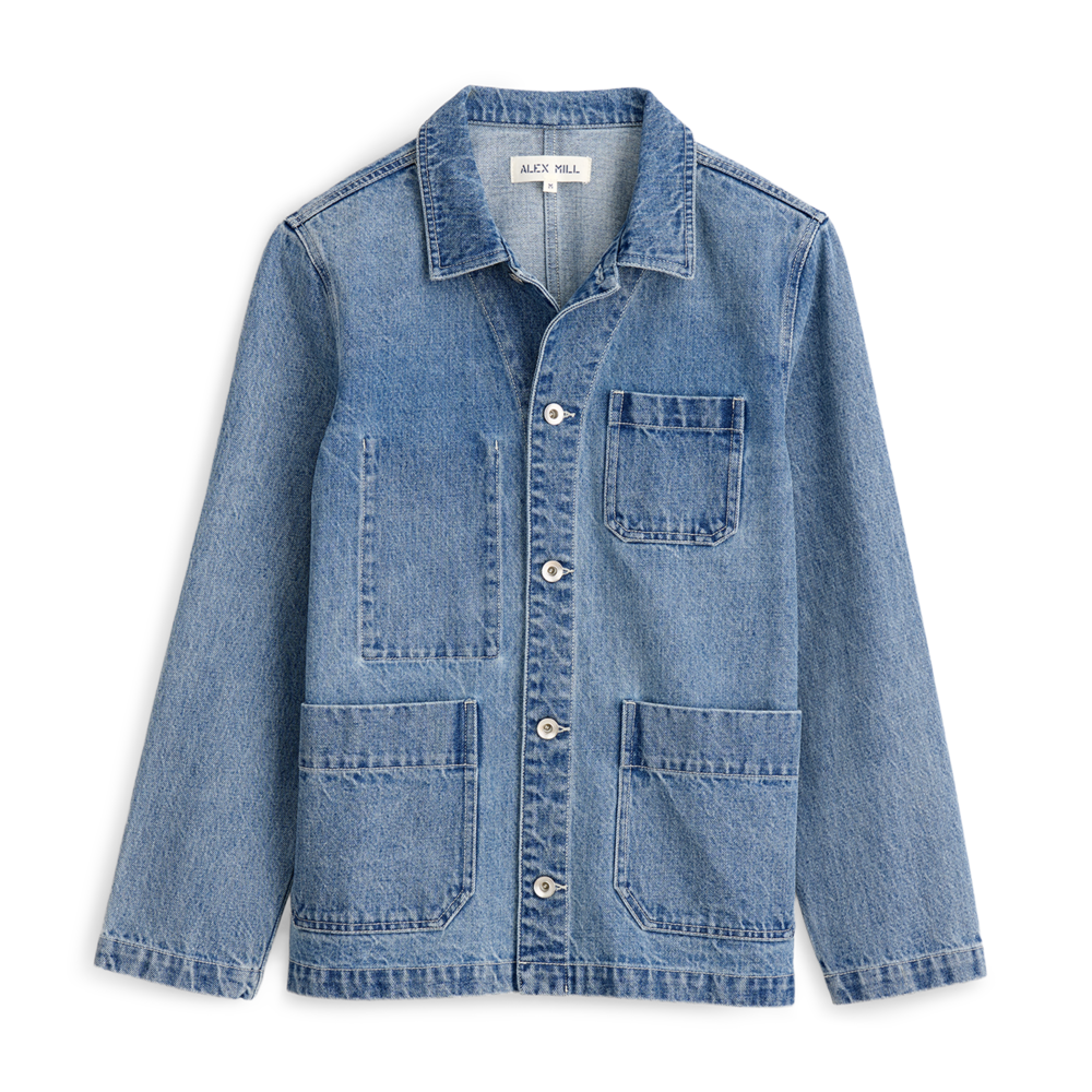 Alex Mill Britt Denim Chore Jacket In Vintage Wash