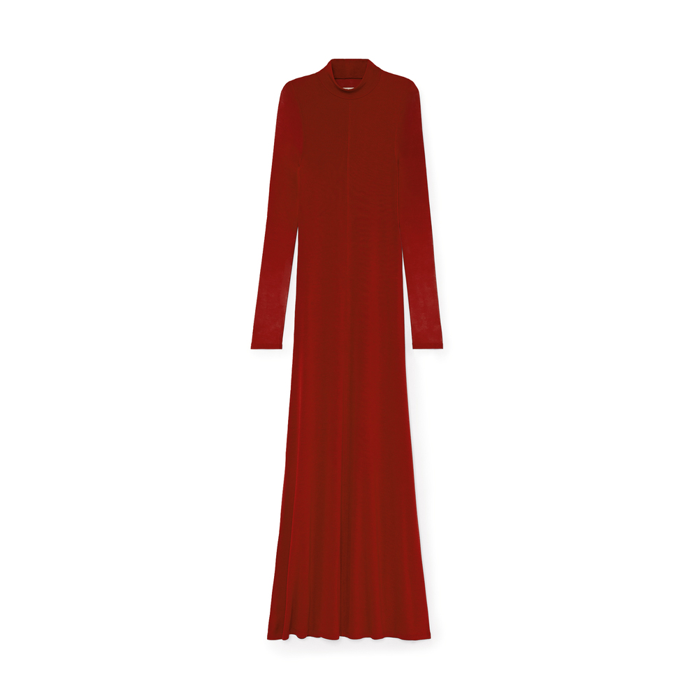Shop St Agni Jersey Maxidress In Rouge