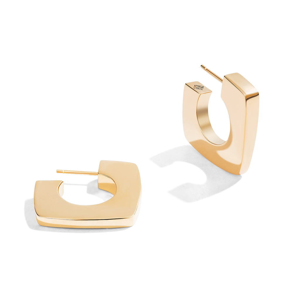Shop Renato Cipullo Quadro Earrings In 18k Yellow Gold