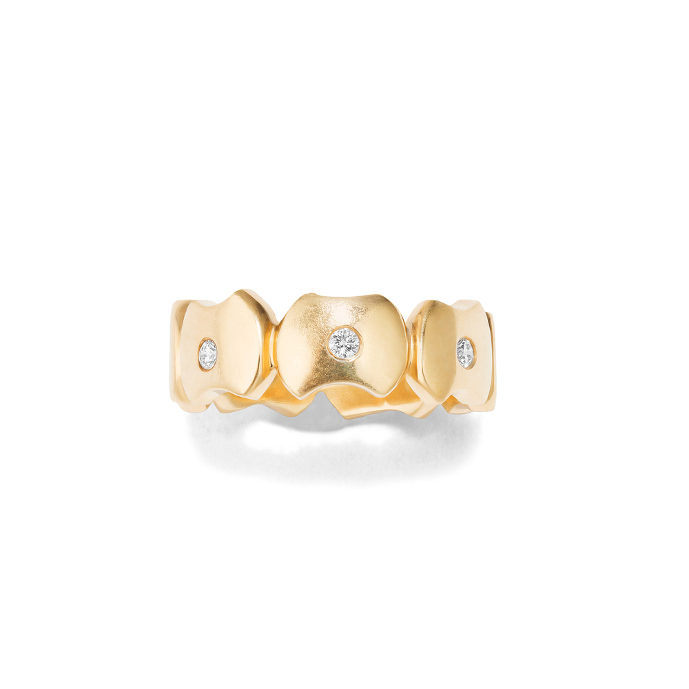 Shop Renato Cipullo Bite Ring In 18k Yellow Gold,diamonds