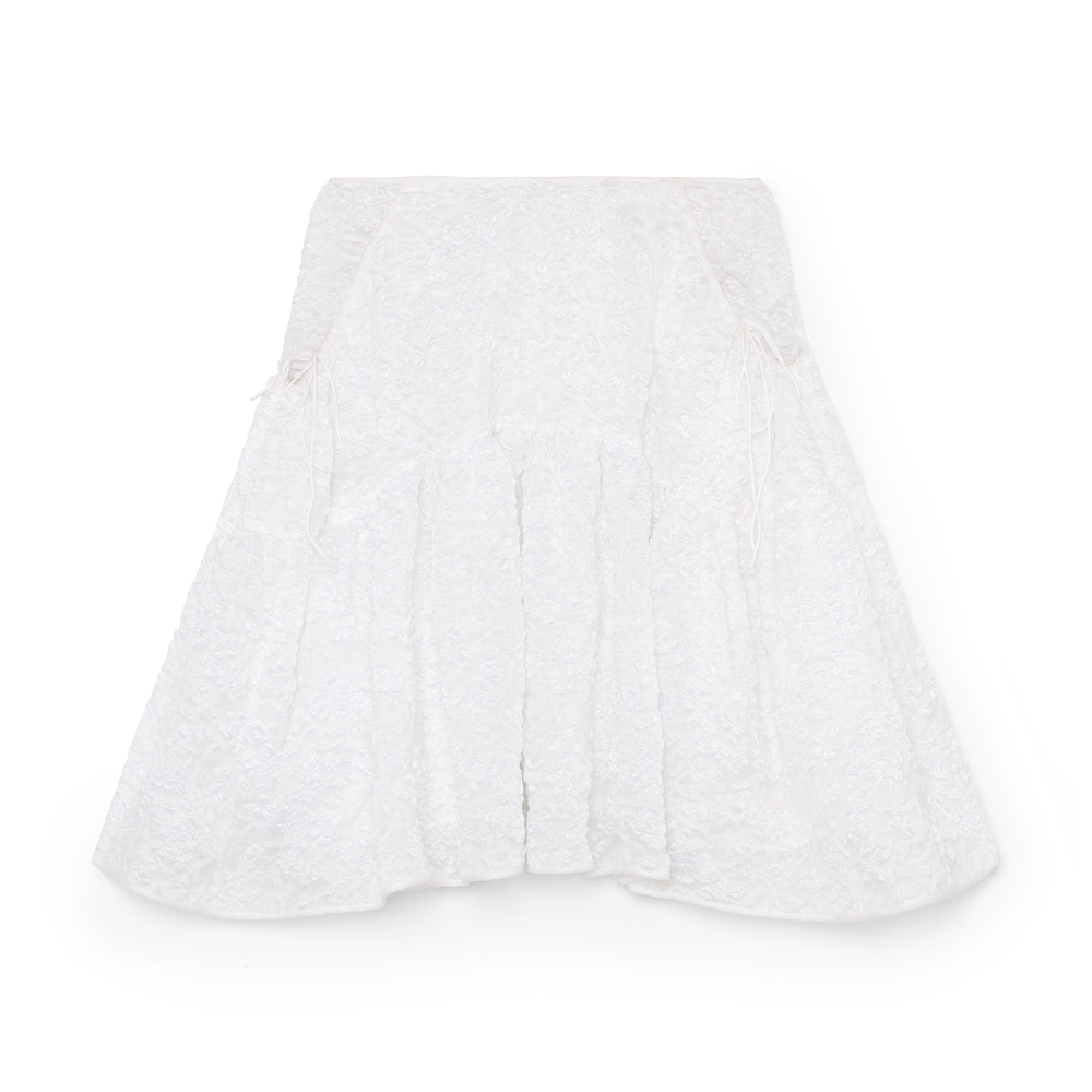 Cecilie Bahnsen Gilly Skirt In Matelassé White